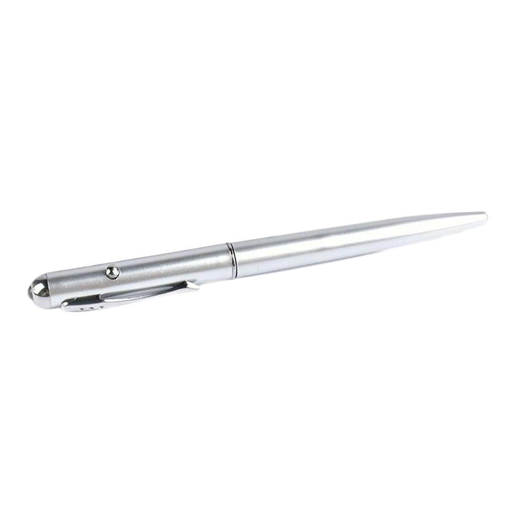 Silver Money Checking Pen Uv Led Light Magic Invisible Ink Ballpoint Pen Counterfeit Pen W5U6