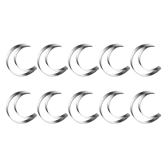 Silver Moon Shape Stainless Steel Cookie Cutter Set for Baking Cake Nonstick Durable Easy Clean Silver