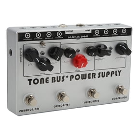 Silver Multi Effect Processor Tone Bus 8 Output Power Supply Guitar Combination Effects Pedal Board DC 9V Compact Portable Guitar Pedalboard