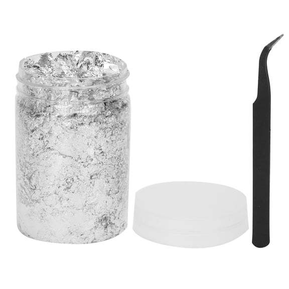 Silver Nail Art Foil Flakes, 10g Aluminum DIY Manicure Decoration Glitter