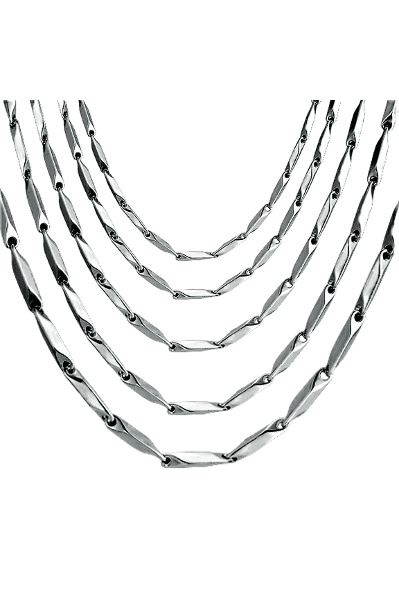 Silver Necklace for Men Women Double Sided Fate Arrow Stainless Steel Chain