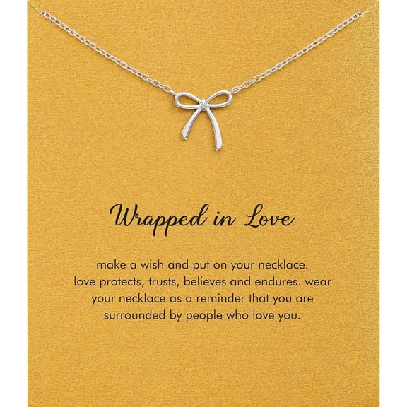 Silver Necklace for Women, Dainty Necklace, Gifts for Best Friend Sister Mom Daughter Teacher, Mothers Day Birthday Christmas Thank You Gifts