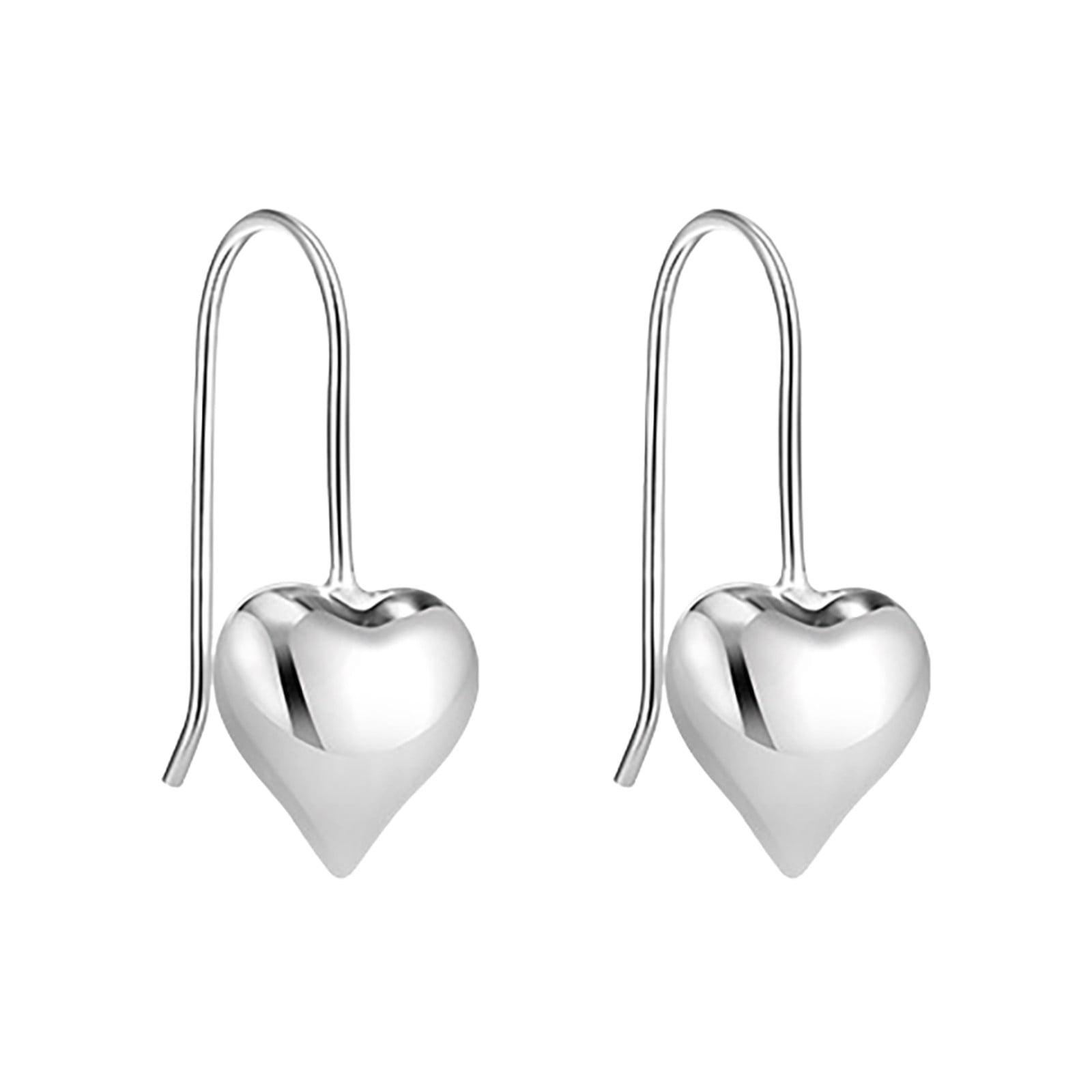 Silver Needle Heart Stud Alloy Ear Stud Cold Wind Earring Female Extra