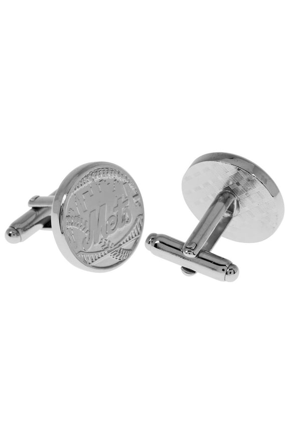 Silver New York Mets Cufflinks
