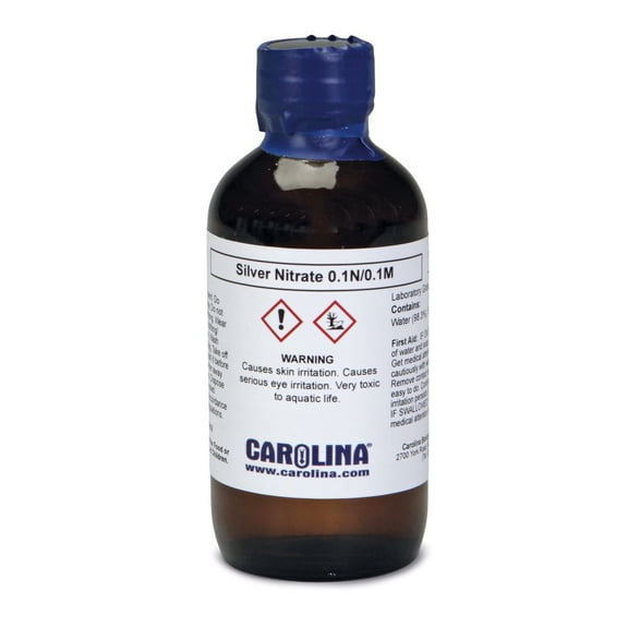 Silver Nitrate Solution, 0.1 M (2%), Laboratory Grade, 100 mL