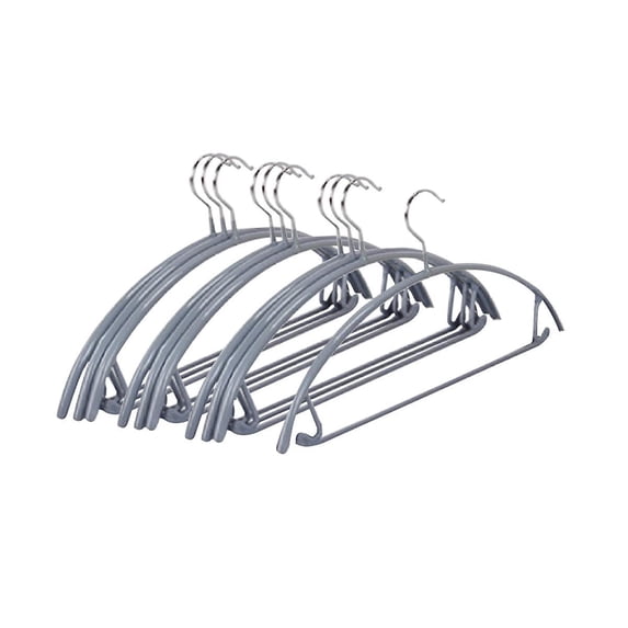 Silver No Shoulder Bumps Non- Hanger, Sweater Hanger, T-shirt Hanger Suit Hanger With Pants Bar Pac