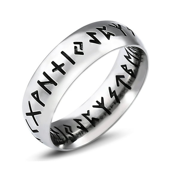Silver Nordic Ring The Elder Futhark Ring Viking Wedding Jewelry Norse Rune Ring for Men (10)