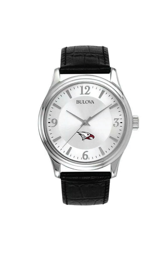 Silver North Carolina Central Eagles Leather Watch