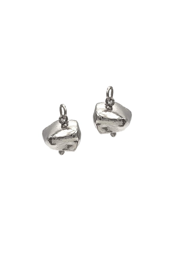 Silver Nugget Earring Charms