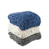 Silver One Super Chunky Knitted Throw Blanket, 50" x 60"