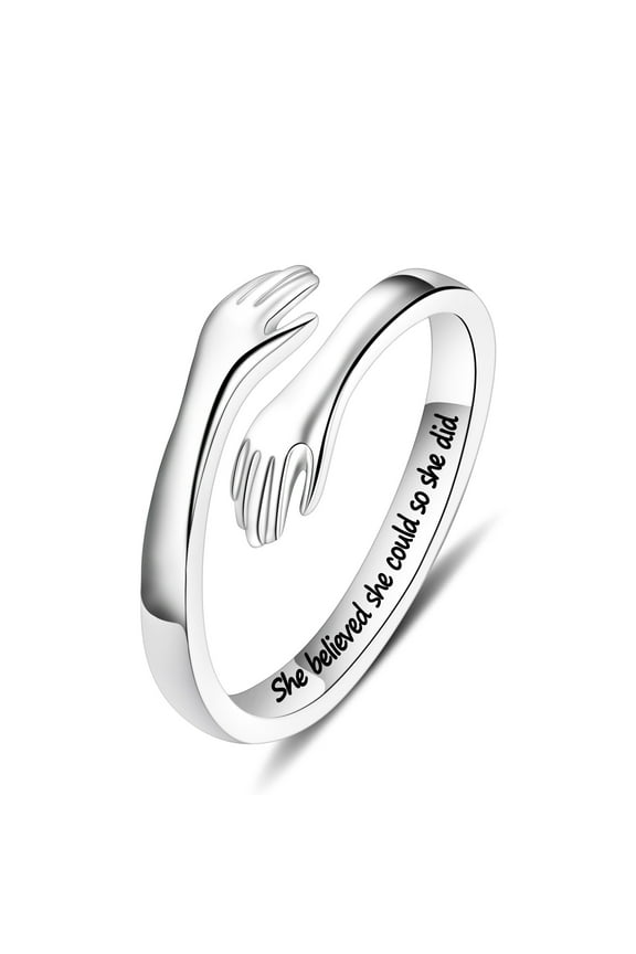 High School College Senior Grad Graduation Gifts for Her 2025 Women Best Friends Sister Daughter Girls Grad Present, Class Of 2025 Inspirational Rings Jewelry