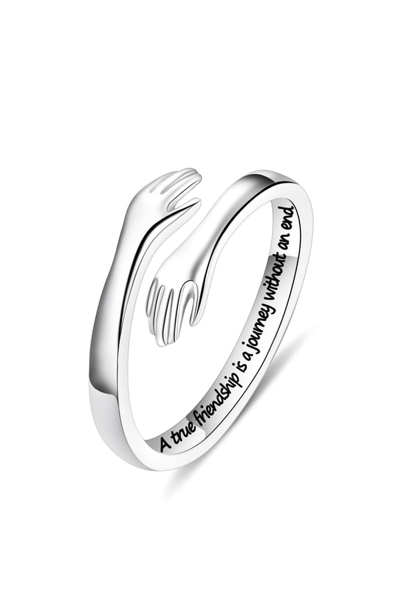S925 Sterling Silver Hug Ring for Women Daughter Girls Jewelry Mothers Day Mothers Day Birthday Gifts for Daughter From Mom