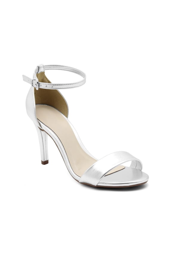 Ira Silver Open Toe Stiletto Heel