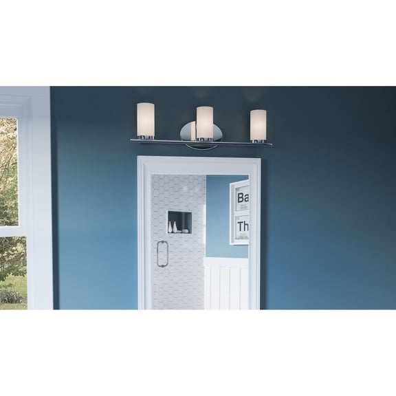 Silver Orchid August Polished Chrome 3-light Bathroom Vanity Light