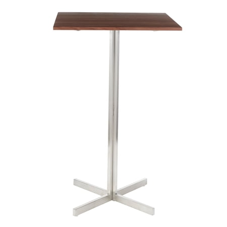 Silver Orchid La Plante Square Bar Table - N/A Walnut