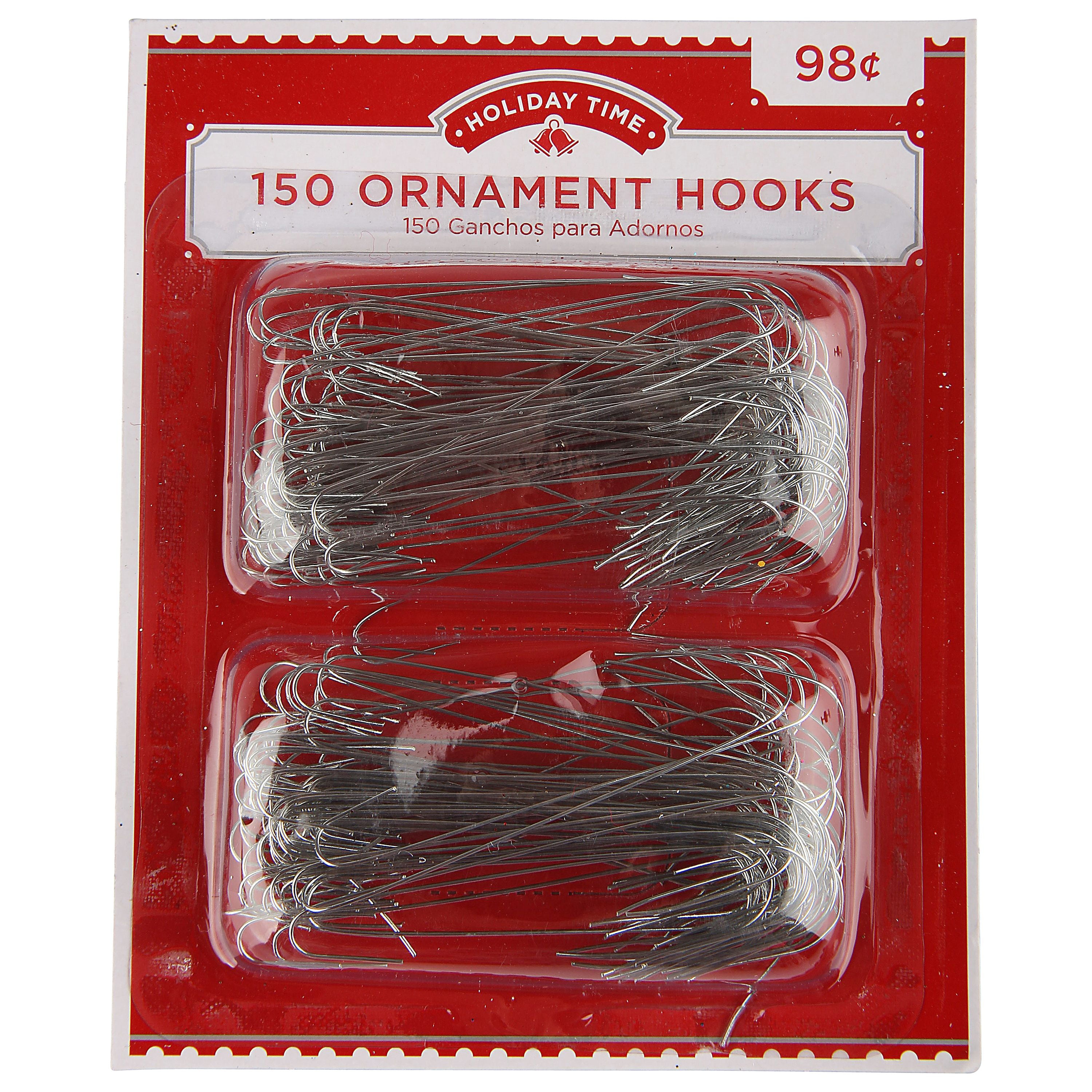 Silver Ornament Hooks, 150 count