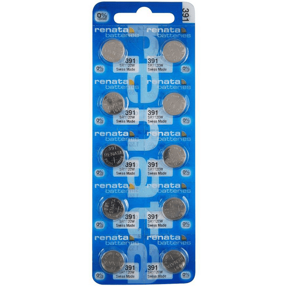 Silver Oxide Watch Battery 391 - SR1120W (10 Batteries) …, Precision battery from Renata, Considered to be the best batteries in the world. By Renata