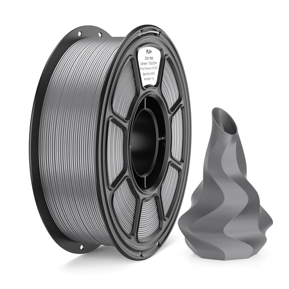 Silver PLA 3D Printer Filament 1.75mm, 1KG Spool, +/- 0.02mm Dimensional Accuracy, No-Clogging & Easy to Print,Works With 99% Of FDM 3d Printers