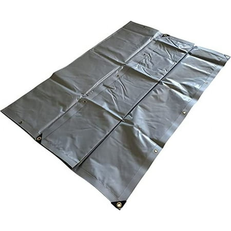 Silver PVC Vinyl Tarp Waterproof UV Resistant HD Military Grade 18oz. (Choose Size) (10' x 10')