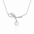 thumbnail image 1 of Silver Pearl Choker Light Luxury Moissanite Necklace Versatile High-End Sweater Chain Niche Collarbone Chain Jewelry, 1 of 8