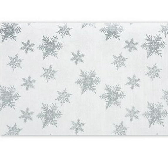Silver Pearl Snowflakes Tissue Paper - 20in. x 30in. - 12 Sheets (43B230)