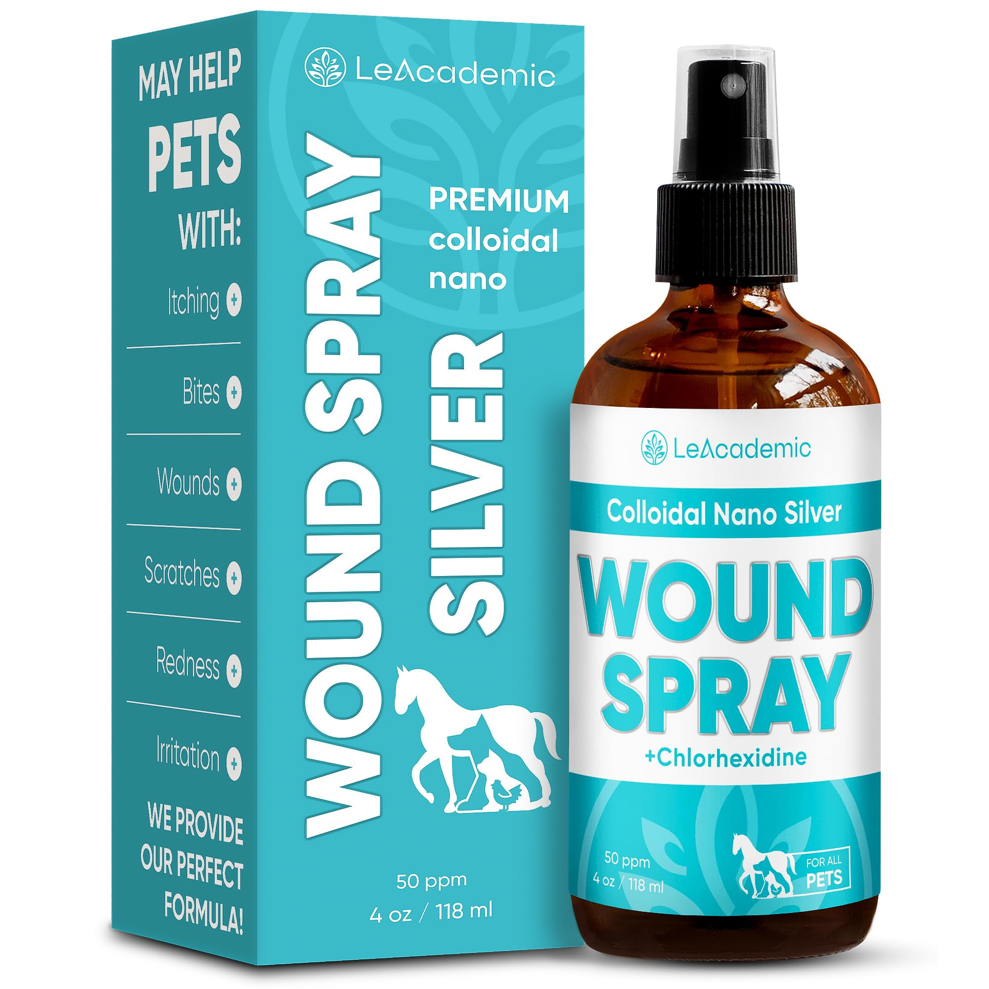 Silver Pet Wound Spray Dog Wound Spray Cat Wound Spray Horse