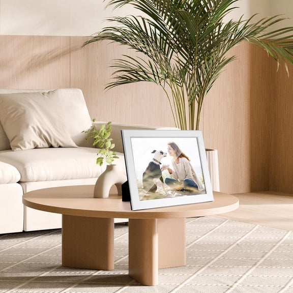 Silver Picture Frame 8x10 Metal Picture Frames with HD Real Glass Wedding Photo Frame Velvet Backing for Tabletop Display, Nice Gift for Family/Friends/Art Work/Record Memorial 2 Pack