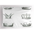 thumbnail image 1 of Silver Pillow Sham Different Kinds of Antique Crowns Queen King Imperial Theme Vintage Symbol, Decorative Standard Queen Size Printed Pillowcase, 30 X 20 Inches, Pale Green White, by Ambesonne, 1 of 2