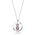 thumbnail image 1 of Silver Pineapple Aromatherapy Necklace Jewelry Essential Oil Diffuser Necklace Scent Necklace Oil Lockets with Gift Box, 1 of 7