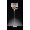 thumbnail image 1 of Silver & Pink Faux Crystal Chandelier Floor Lamp, 1 of 1
