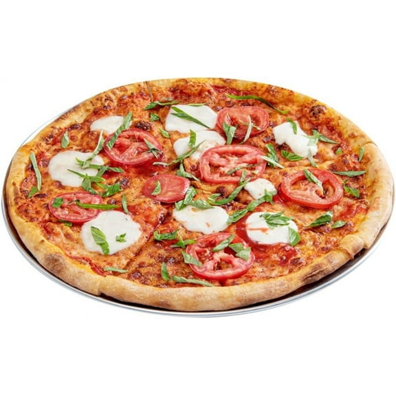 Silver Pizza Baking Tray,Pizza Oven Tray,Aluminium Baking Pan,Durable Tray,Round Tray for Kitchen