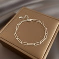 thumbnail image 1 of Silver Plain Circle Fashion For Simplicity Coldness Storm Sparkling Bracelet, 1 of 6