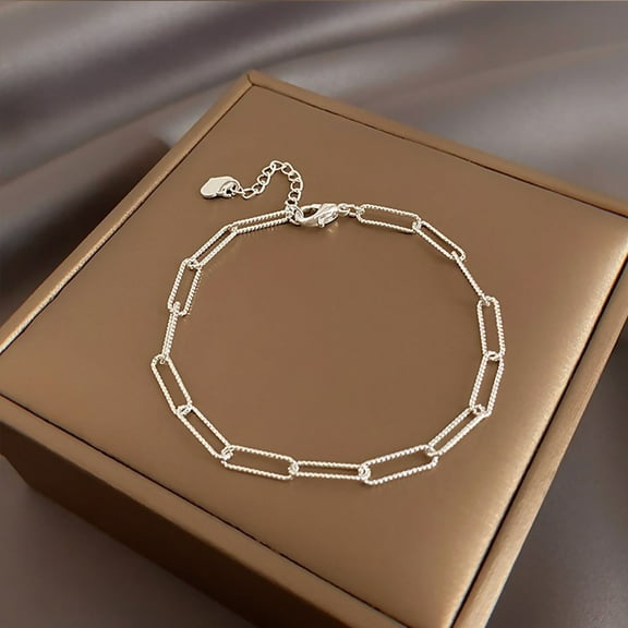 Silver Plain Circle Fashion For Simplicity Coldness Storm Sparkling Bracelet