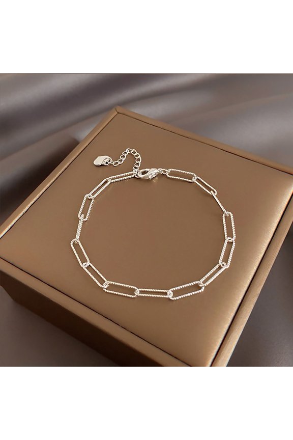 Silver Plain Circle Fashion For Simplicity Coldness Storm Sparkling Bracelet