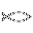 thumbnail image 1 of Silver Plain Fish Mini Magnet, 1 of 1