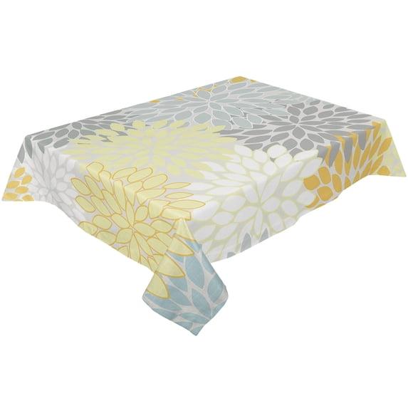 Silver Plant Flower Tablecloths Waterproof Kitchen Items Coffee Table For living Room Home Decor Dining Table Nappe De Table