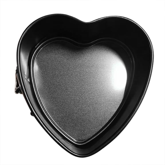 Silver Plastic 4-Inch Heart-Shaped DIY Cake Mold, Non-Stick for Cheesecake & Bread (1pc)