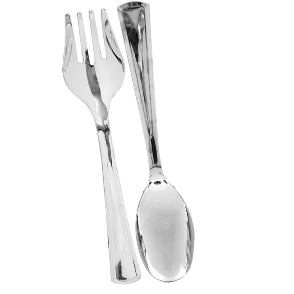 Silver Plastic Serving Sets, 2-ct. Packs