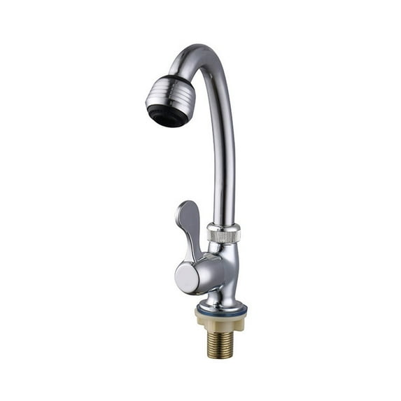 Silver Plastic Steel Kitchen Faucet for Single Cold Water Use