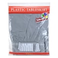 thumbnail image 1 of Silver Plastic Table Skirt 29" x 14' Rectangular Party, 1 of 1