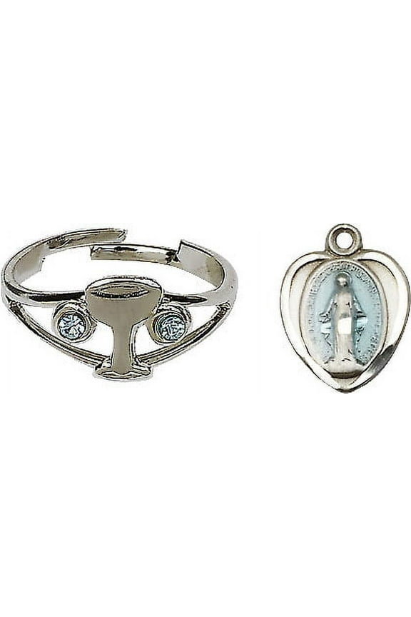 Silver Plate Miraculous Ring Set