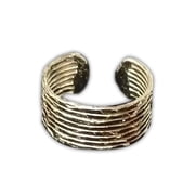 Silver-Plated Adjustable Ring, Wide Band Design, One Size, by Anju