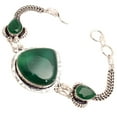 thumbnail image 1 of Silver Plated Bracelet For Women, Fashion Jewelry Silver Plated Bracelet, Handmade Gemstone Bracelet Jewelry For Women And Girls Charm Bracelet Green Onyx Gemstone Bracelet, 24 Gms BRA-0861, 1 of 3