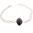 thumbnail image 1 of Silver Plated Bracelet For Women, Fashion Jewelry Silver Plated Bracelet, Handmade Gemstone Bracelet Jewelry For Women And Girls Charm Bracelet Faceted Black Onyx Gemstone Bracelet, 7 Gms BR-0507, 1 of 3