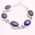 thumbnail image 1 of Silver Plated Bracelet For Women, Fashion Jewelry Silver Plated Bracelet, Handmade Gemstone Bracelet Jewelry For Women And Girls Charm Bracelet Lapis Lazuli Gemstone Bracelet, 17 Gms BRB-1083, 1 of 3