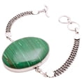 thumbnail image 1 of Silver Plated Bracelet For Women, Fashion Jewelry Silver Plated Bracelet, Handmade Gemstone Bracelet Jewelry For Women And Girls Charm Bracelet Malachite Gemstone Bracelet, 22 Gms BRB-1130, 1 of 3
