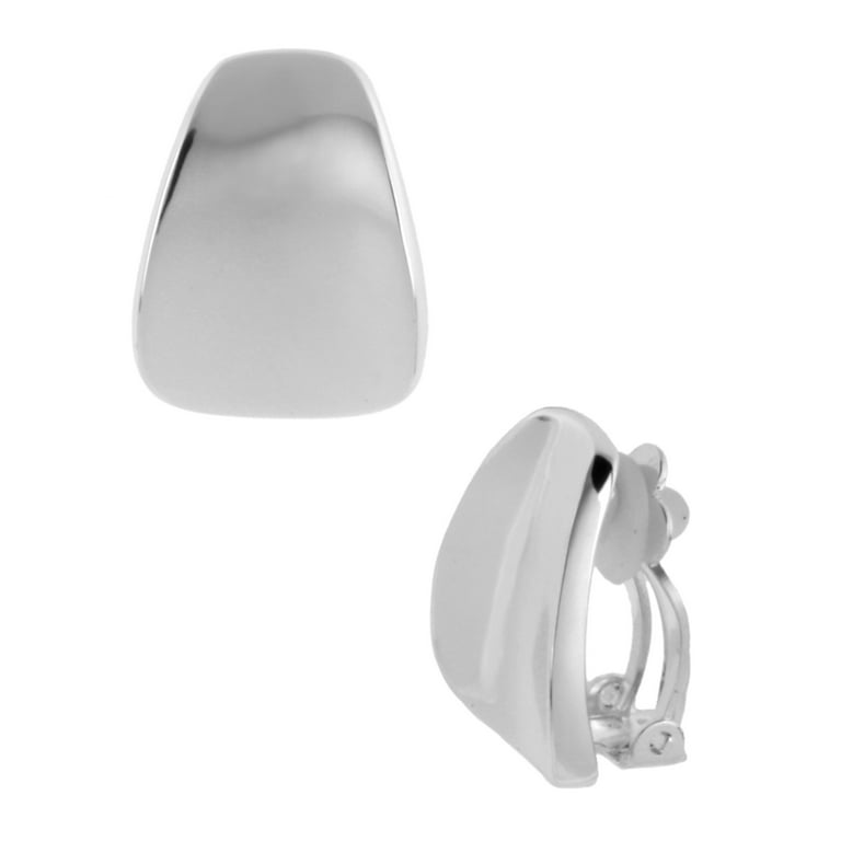 Silver-Plated Clip-On Earrings - Walmart.com