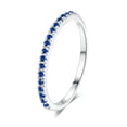 thumbnail image 1 of Silver Plated Cubic Zirconia Blue Cubic Zirconia Party Band Ring Fashion Jewelry, 1 of 9