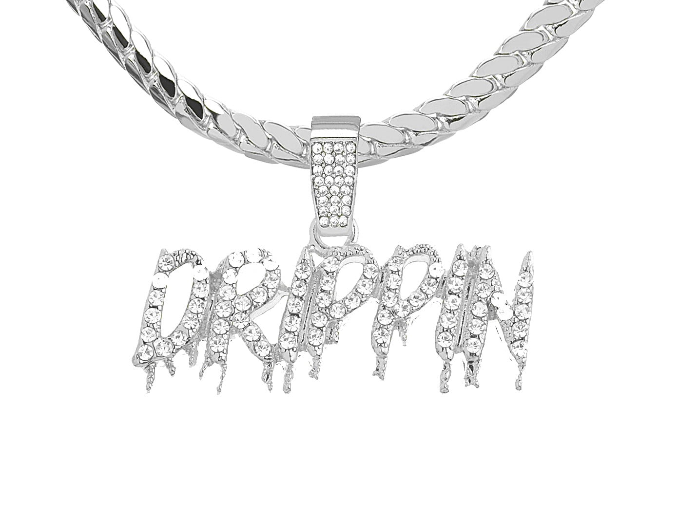 Silver Plated Drippin Pendant 20