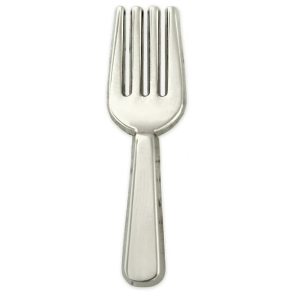 Silver Plated Fork Kitchen Culinary Utensil Lapel Pin
